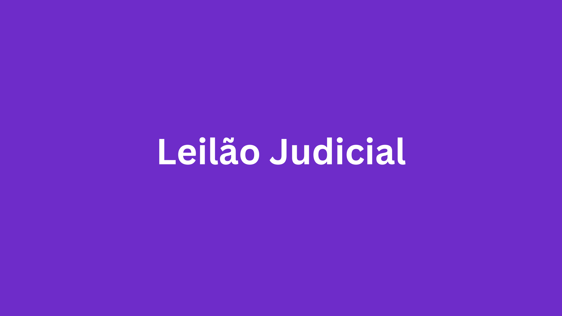 Leilão Judicial