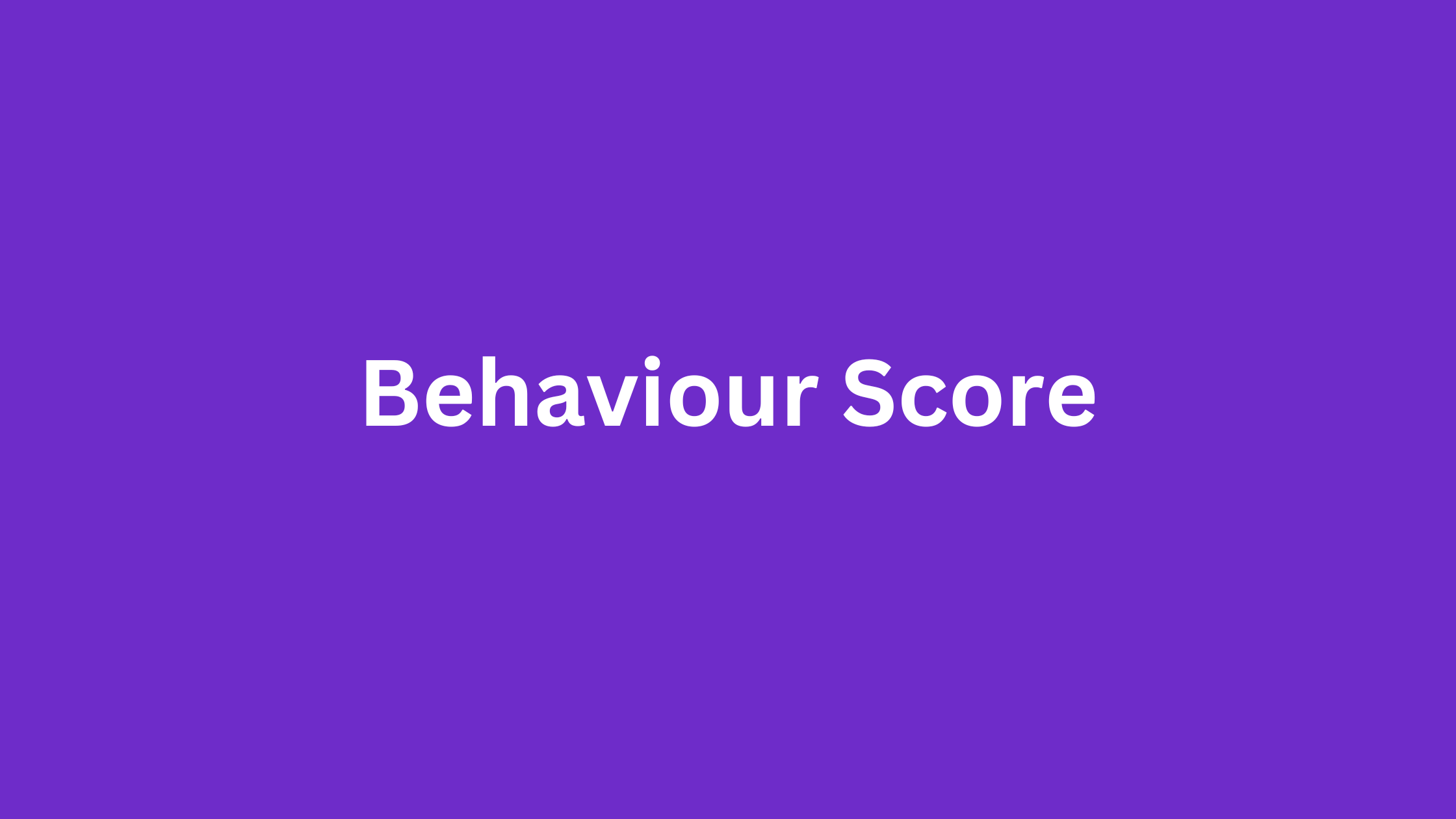 Behaviour Score